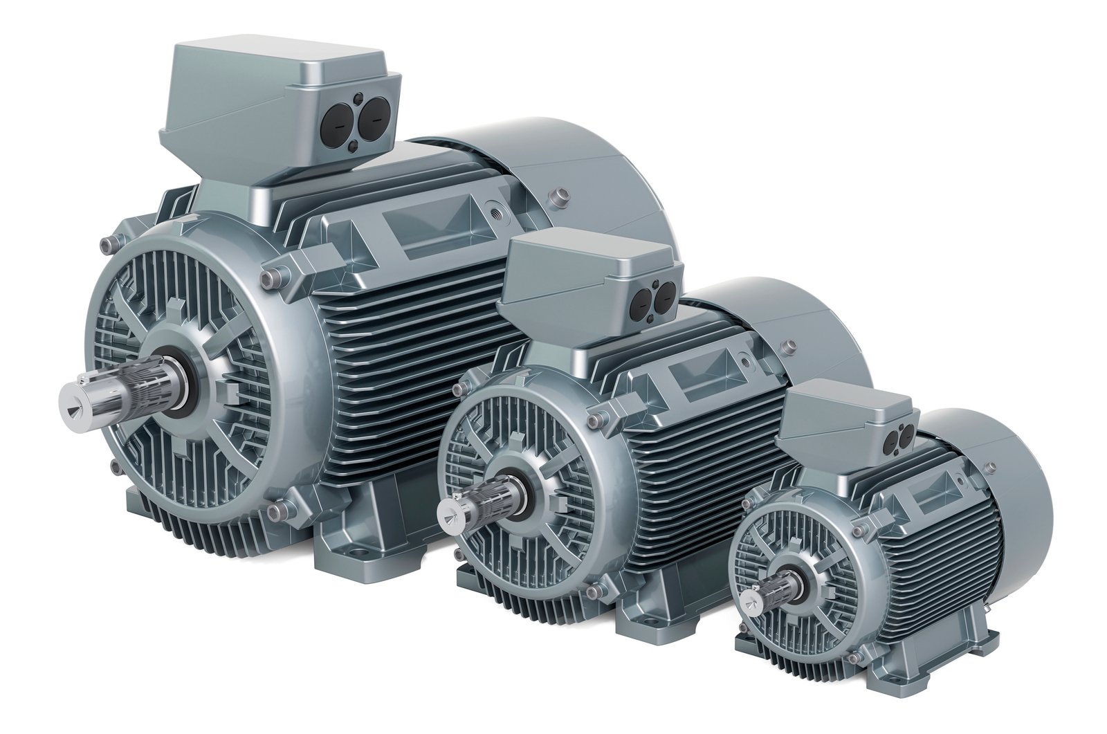 Satz industrieller Elektromotoren als Anwendungsillustration